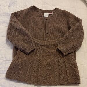 Zara Kids Brown Cardigan Set